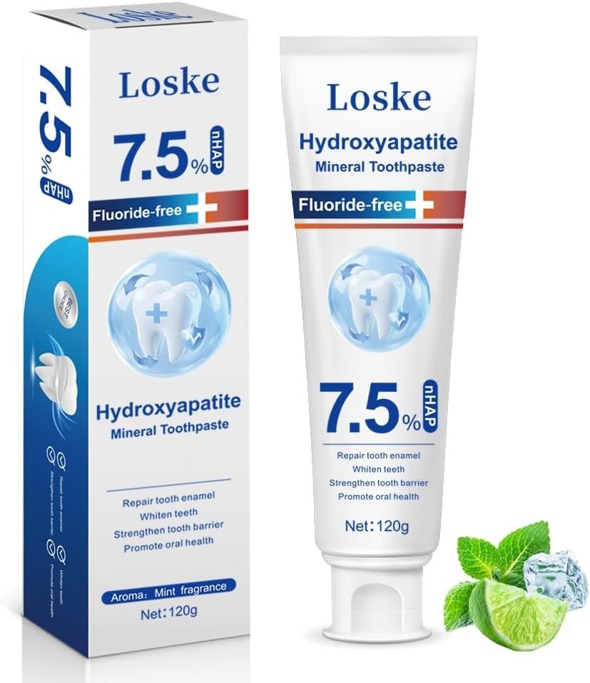 Hydroxyapatite Toothpaste for Stronger Teeth, Natural Remineralization Formula,