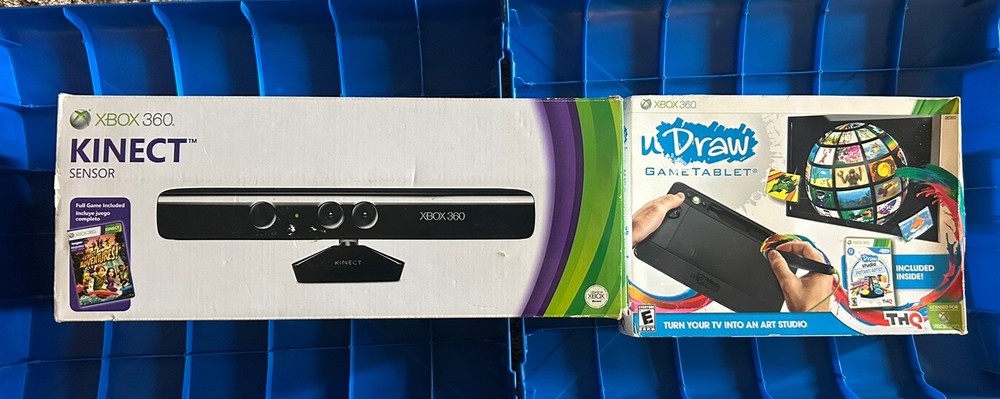 Microsoft Kinect Sensor Xbox 360 Bundle/with U Draw Game Tablet