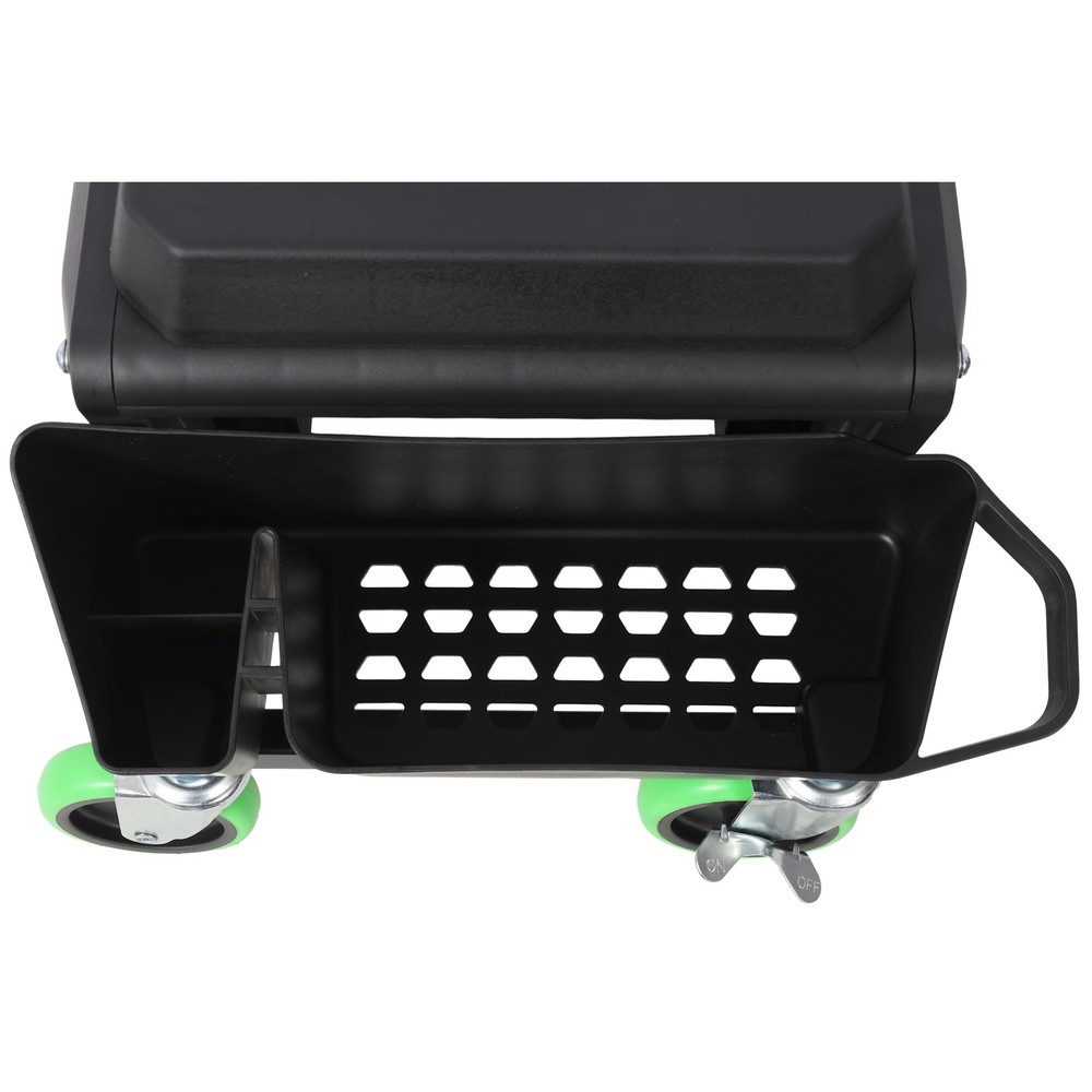 Heavy Duty Mechanic Stool with 330lbs Capability, Garage Stool Rolling Creeper