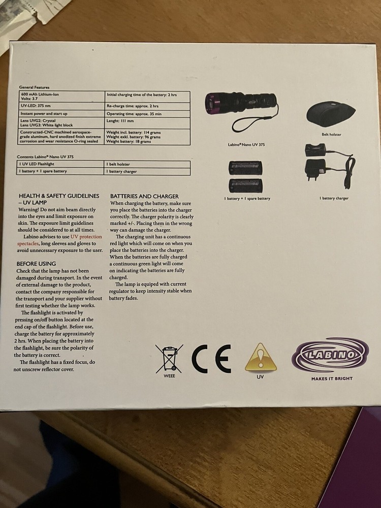 Labino Nano UV 375 Flashlight