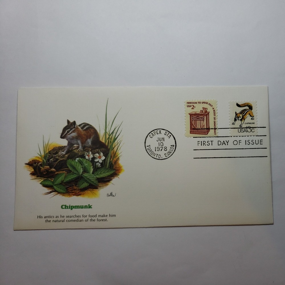 First Day Covers 1978 Chipmunk