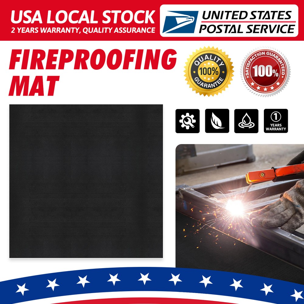 Fireproof Pit High Temp Mat Fire Pit Mat & Grill 40 Inch  Deck Protector