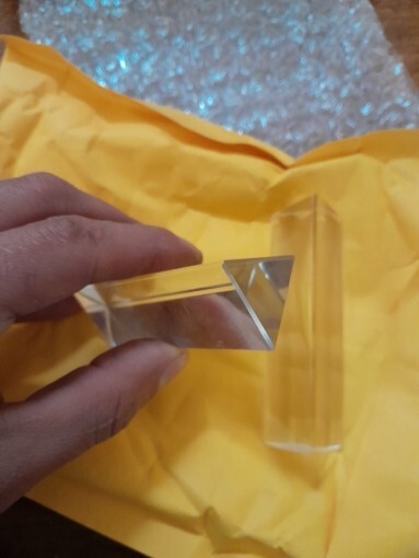 Triangular Prism 25*25*80mm Rainbow Crystal Glass Effects Filter Studio Shooting