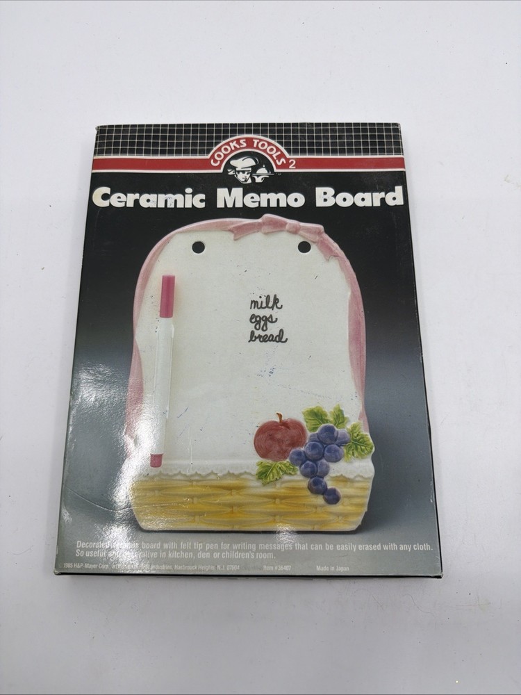 Ceramic Message Tile Board Write On-Wipe Off Apples  NWT K5