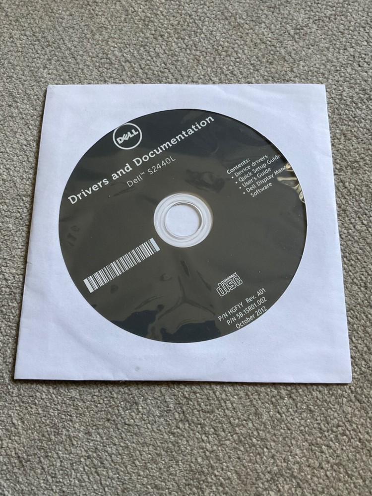 DELL Drivers And Documentation S2440L CD Device Drivers Disc Only