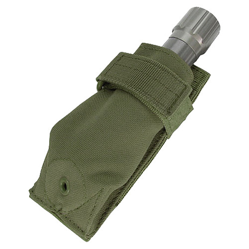 Condor Tactical Flashlight MOLLE Pouch Torch Holder Adjustable Case Olive Drab