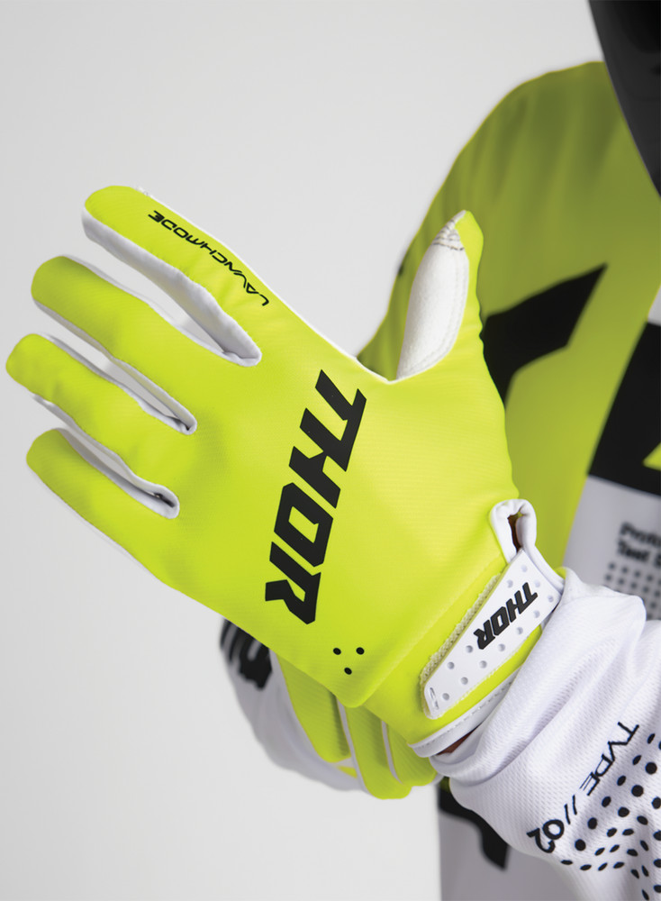 Thor 2025 Launchmode Motocross Riding Gloves Acid