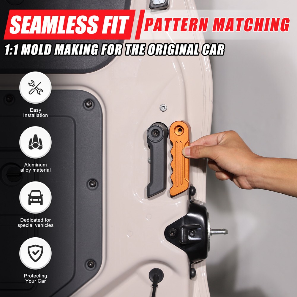 Allloy Orange Inner Tailgate Switch Handle for Ineos Grenadier 2020-2024