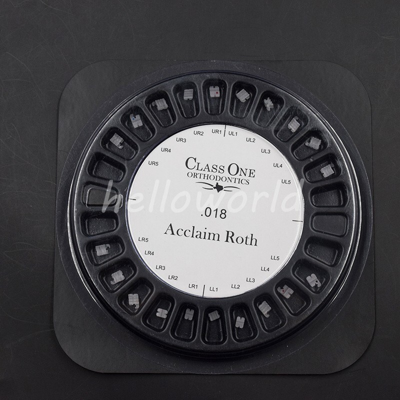 Dental Orthodontic Ceramic Bracket Roth .018 345 Hooks Mesh Base Classone