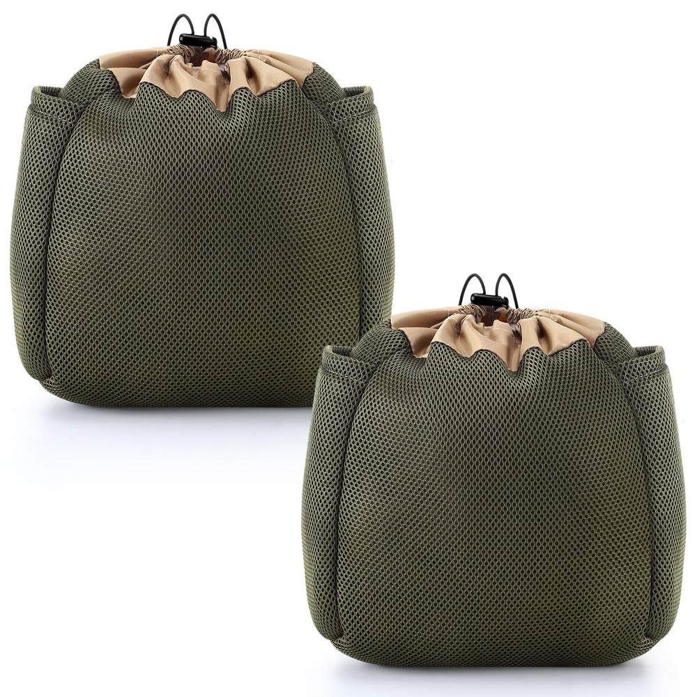 2 Pcs Saddle Hunting Dump Bag Saddle Pouches with Drawstring Closure Mesh Bag...