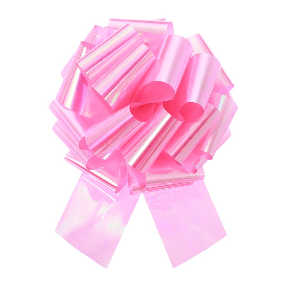 10 Inch Metallic Large Big Pull Bow Gift Wrapping Bows Ribbon Colorful Pink