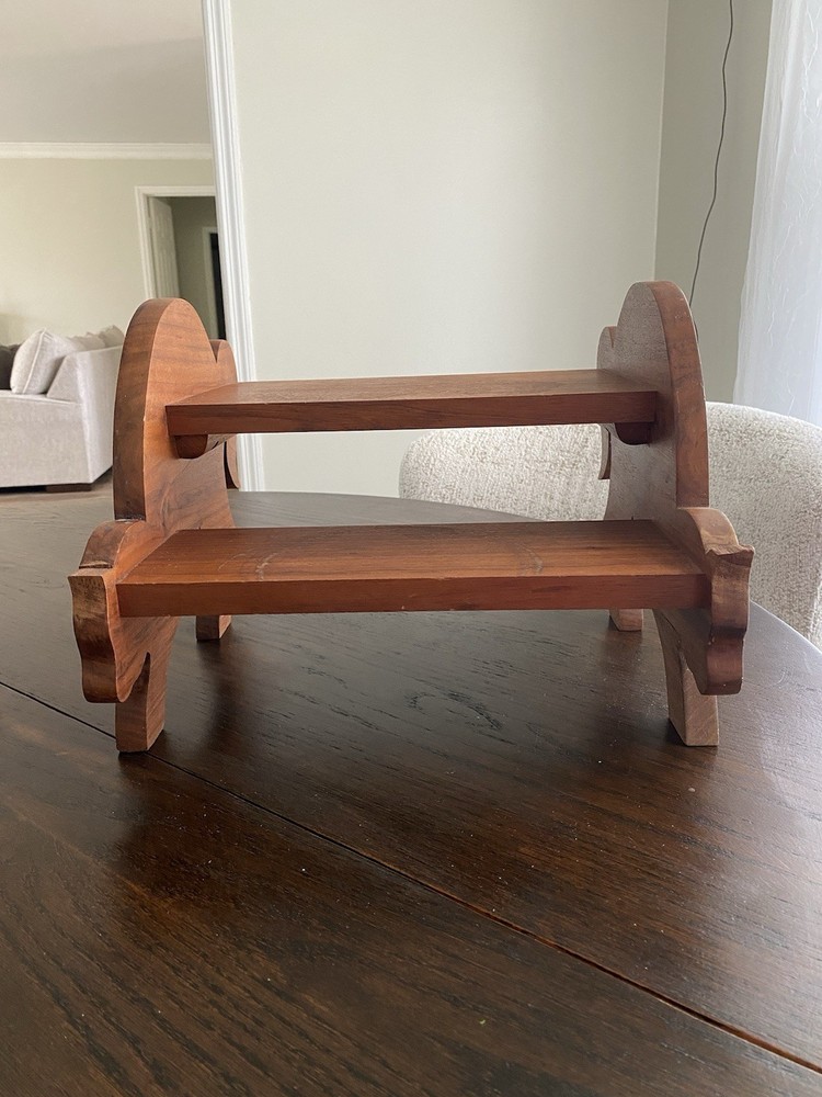 Vintage Wooden Cat Step Stool