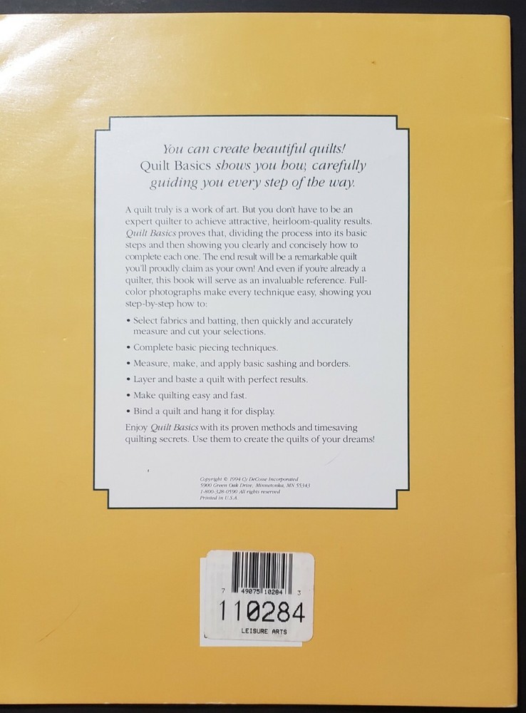 Quilt Basics by The Quilting Corner