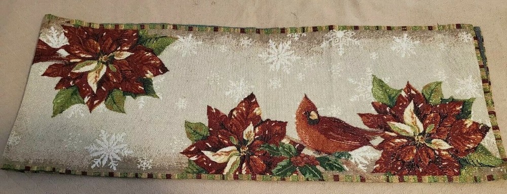 Fall Harvest Table Runner 60" L 12" W, White