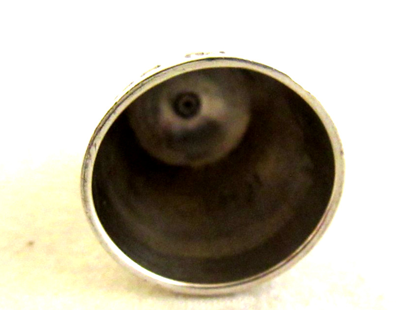 Solid Silver - Small - ANDREWS LIVER SALT THIMBLE - Hallmarked:- Birmingham 1927