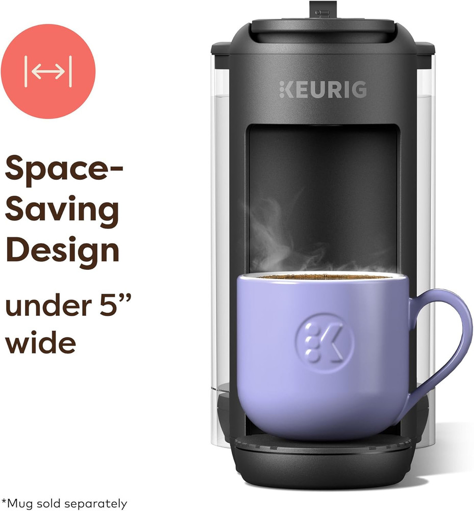 K-Mini Mate plus Single-Serve K-Cup Pod Coffee Maker, Compact, 3 Cup Sizes, Brew