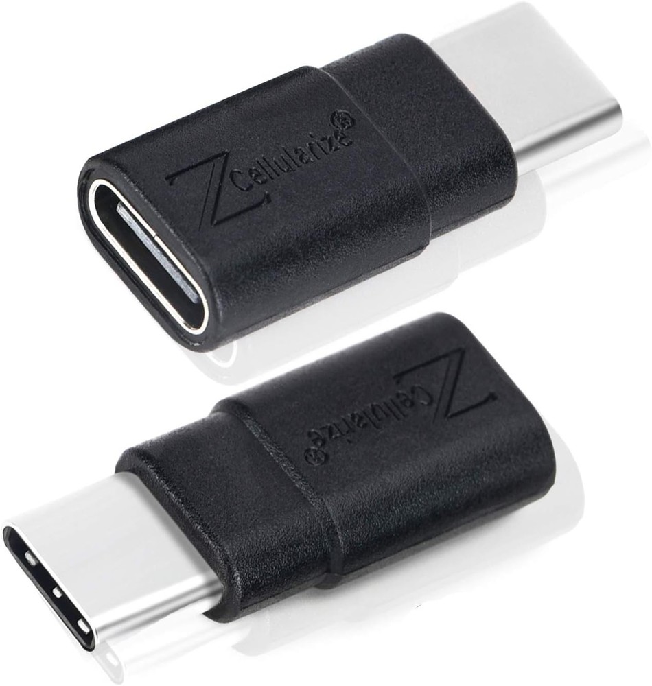 USB C Adapter (Extender, 2 Pack) 40Gbps 240W Cable Extension Type-C Low Black