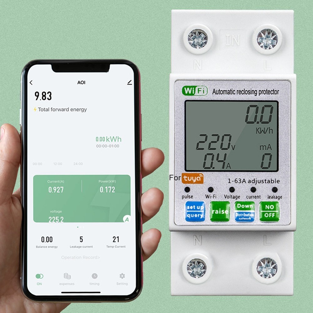 Current Breaker Multiple Protection Overvoltage Protection Digital LCD Display