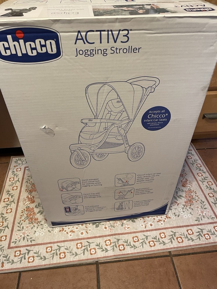 Chicco Activ3 Jogging Stroller, All-Terrain Stroller - Eclipse