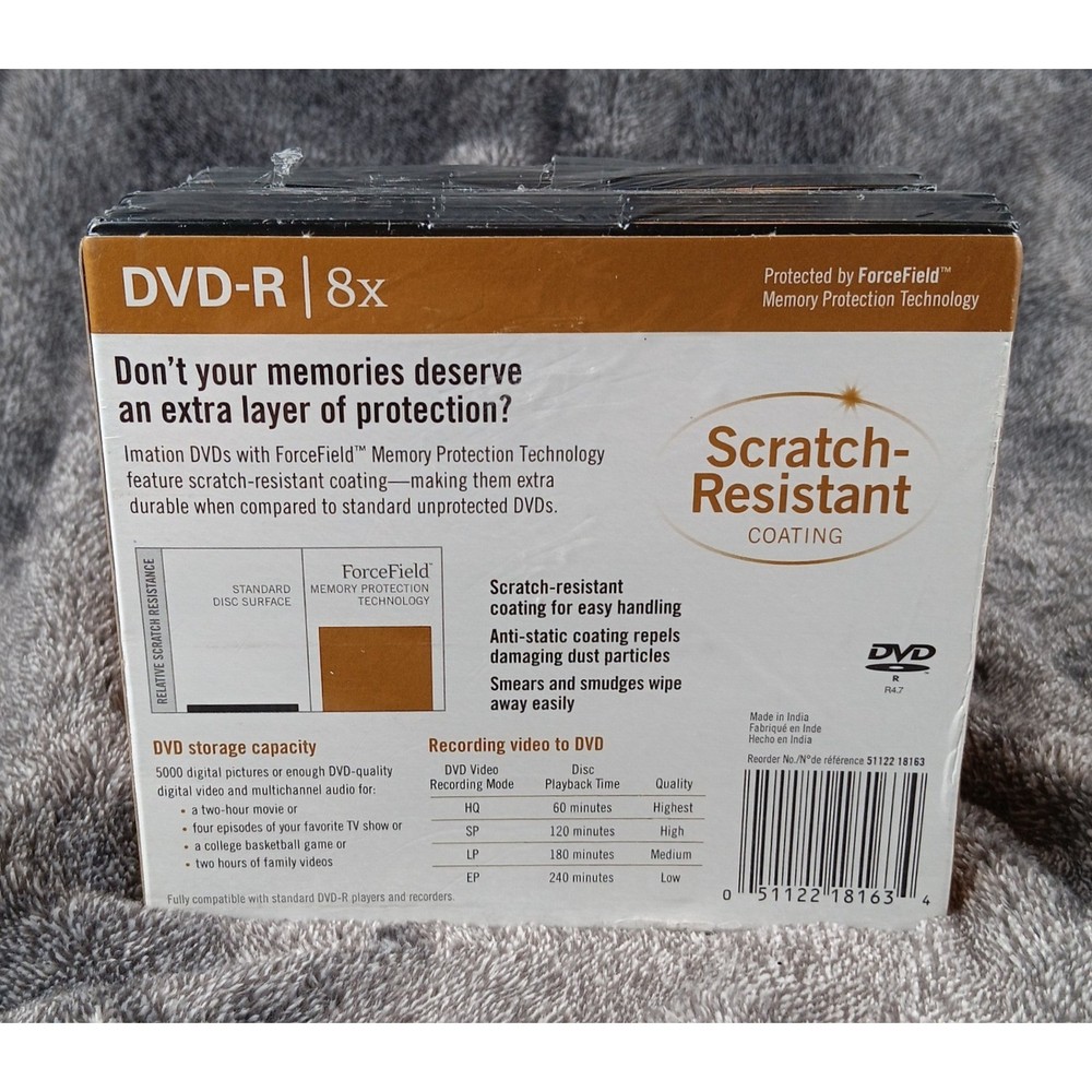 Imation ForceField DVD-R 8x 2hr 10-Disc Memory Protection Technology 2-Pack