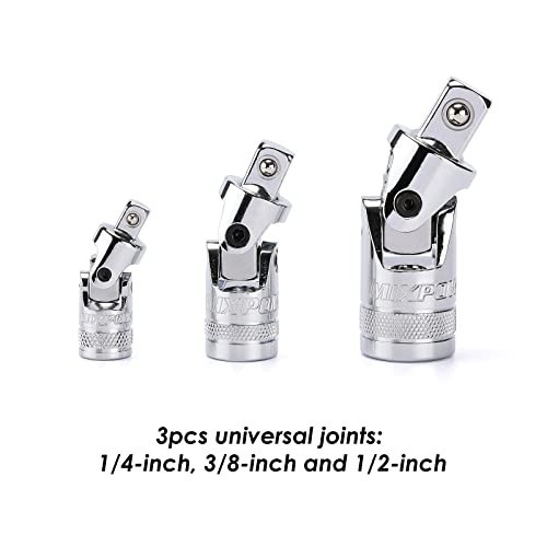 10-Piece Drive Tool Accessory Set - Socket Adapters, Extension Bars, Universal J