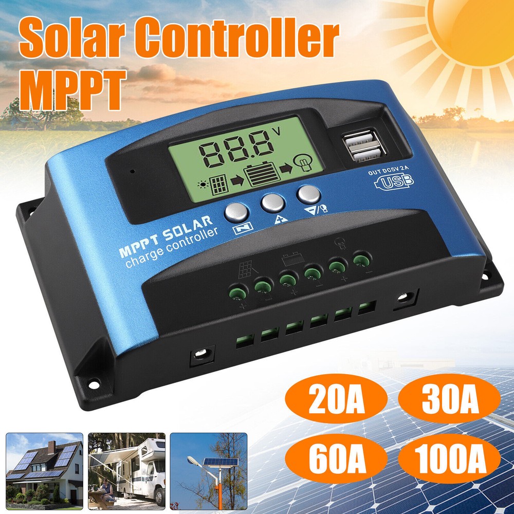 30/100A PWM / MPPT Solar Panel Regulator Charge Controller 12/24V Focus Tracking