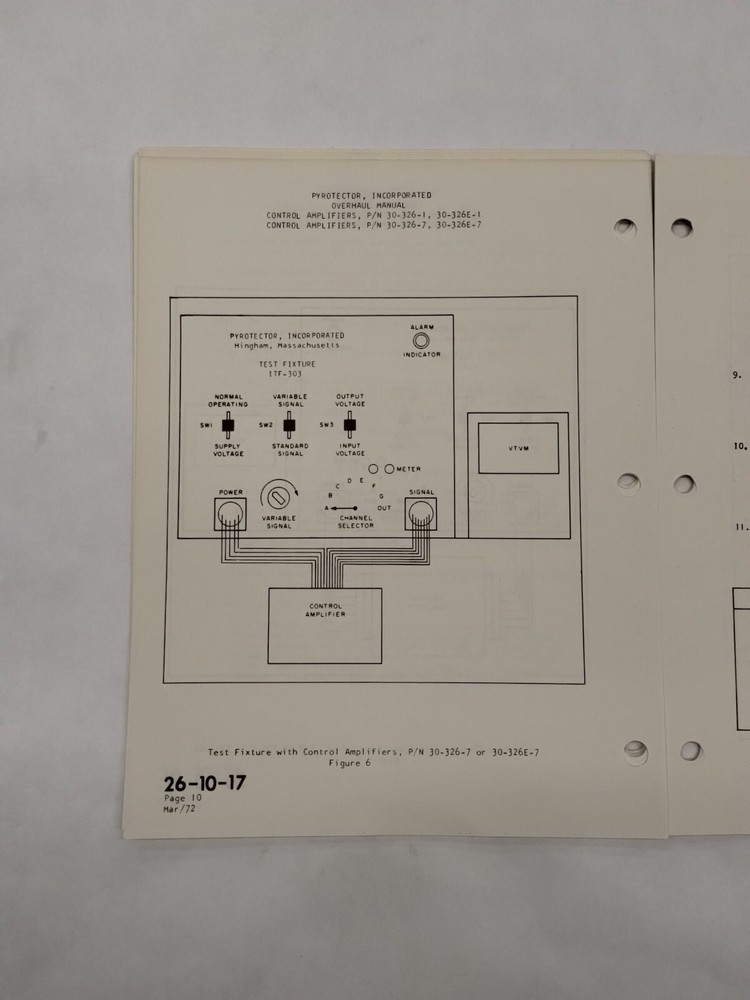 Pyrotector Incorporated Control Amplifiers Overhaul Manual-Original