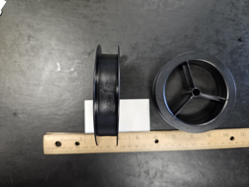 Case of 264 Empty Small 4" Black Plastic Spool Craft Thread Wire