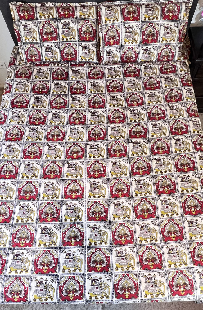 Bedsheet and pillow covers (100% fresh Cotton)