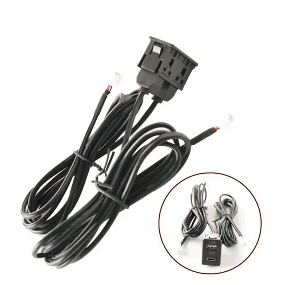 4 Pin 6 Pin Type-C Dual USB Port Socket Outlet Panel For Car Android Navigation