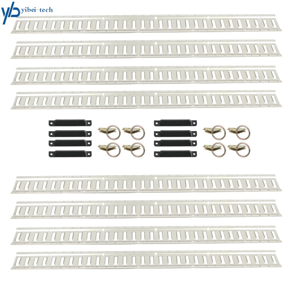 For Trucks Vans 24 Pack 5' E Track Rail Tie-Down Kit Galvanized Secure Cargo