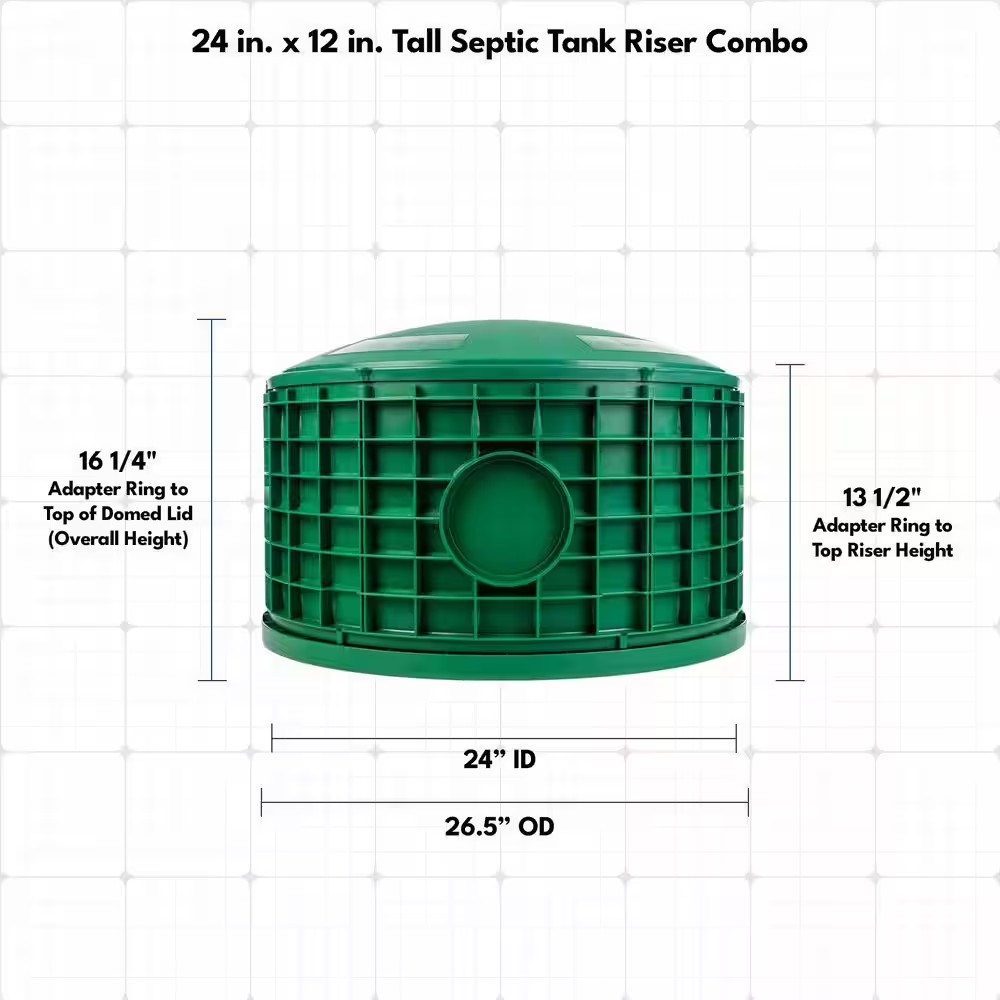 24 In. X 12 In. Tall Septic Tank Riser Combo
