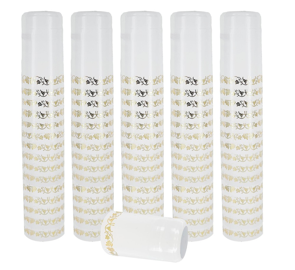 White With Gold Grapes PVC Shrink Capsules-500 Count