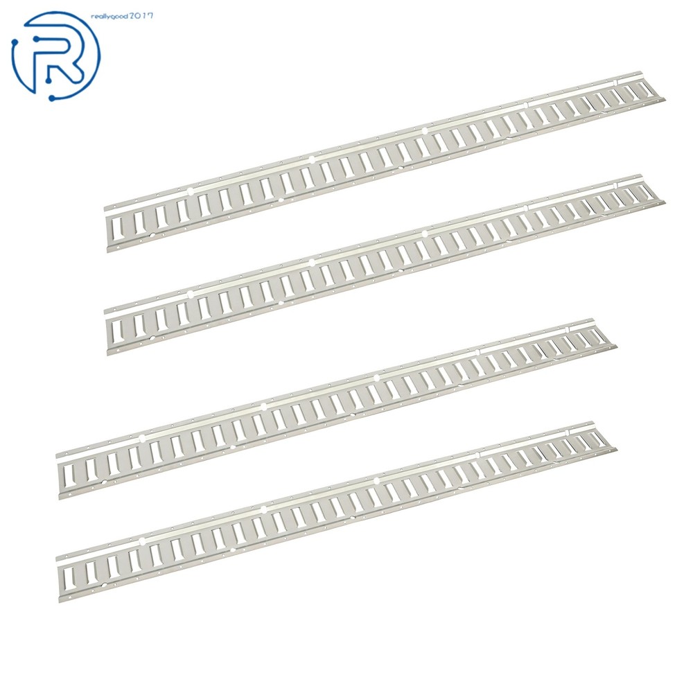 4 Pack 5' E Track Tie Down Rail Kit Galvanized Silver Secure Cargo For Trucks