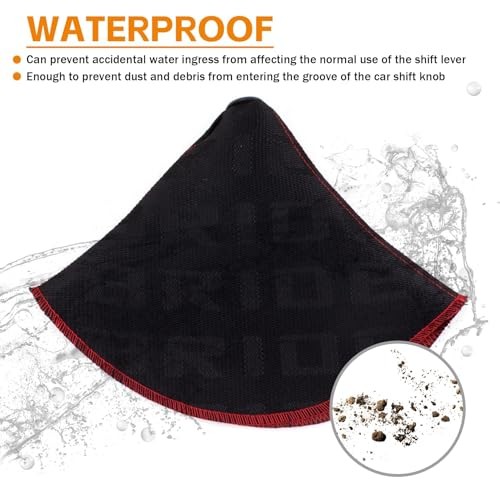 Black Car Shift Boot Cover Fabric Shifter Dust Protector Universal Decor Car