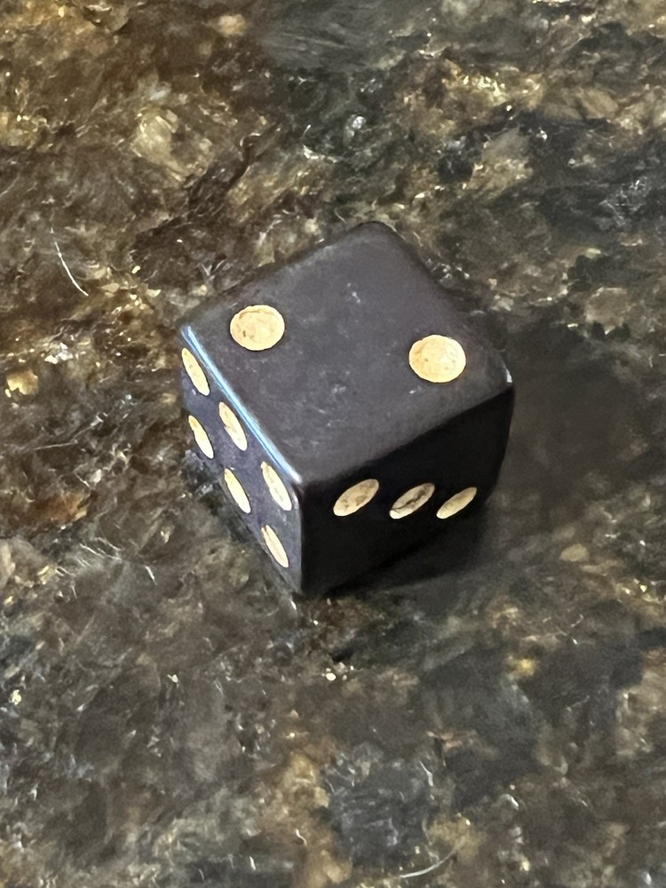 Vintage Blue Bakelite Dice 5/8"