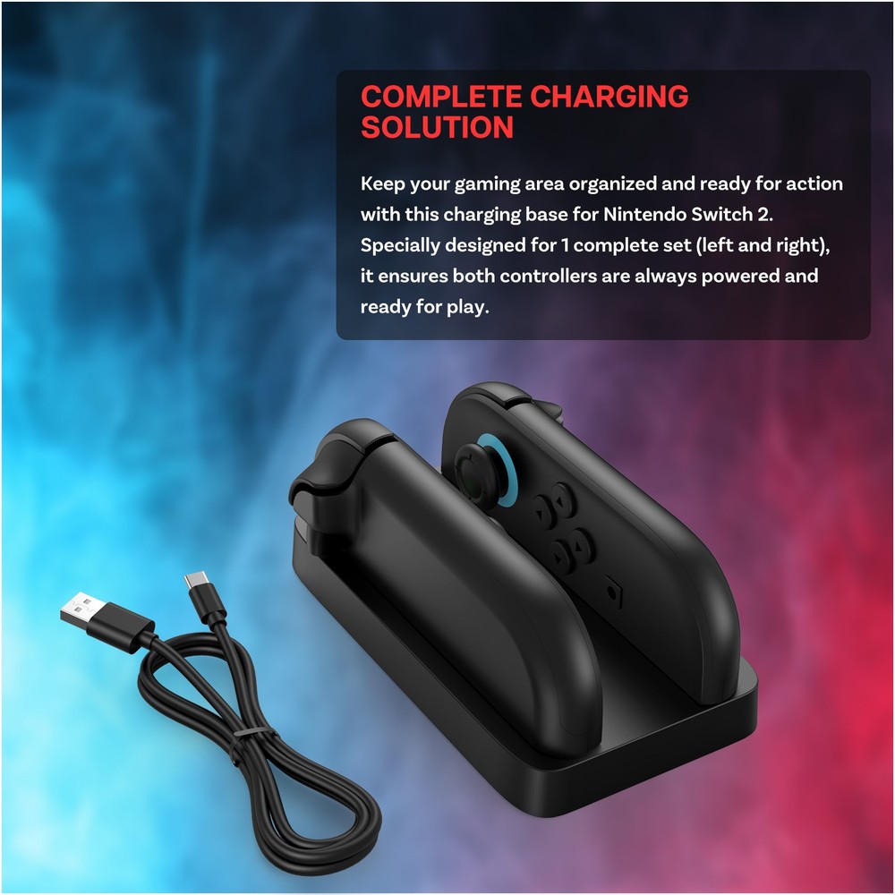 Charging Base for Nintendo Switch 2 – Compact Charging Station for 2 Joy-Con