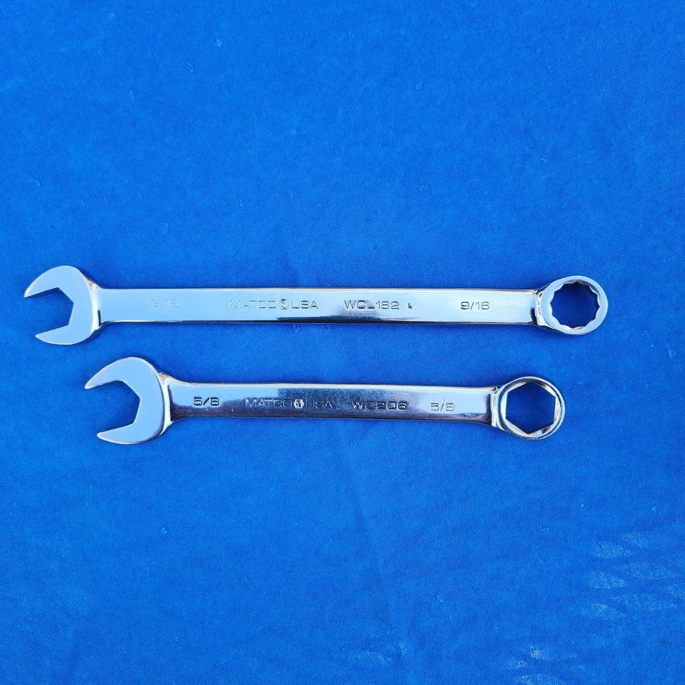 MATCO WC208 & WC182 Combination Wrenches 5/8" & 9/16"