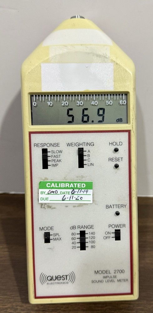 TESTED - Quest Technologies Model 2700 Impulse Sound Level Meter - NO MIC.