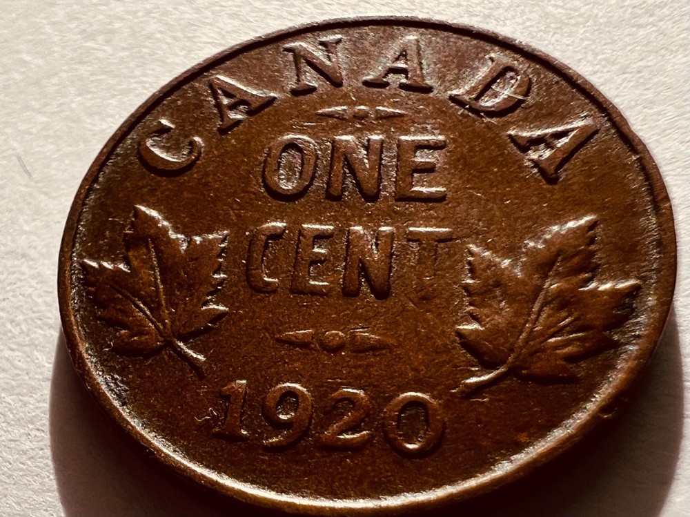 1920 Canada One Cent SMALL- Nice Coin VF CONDITION