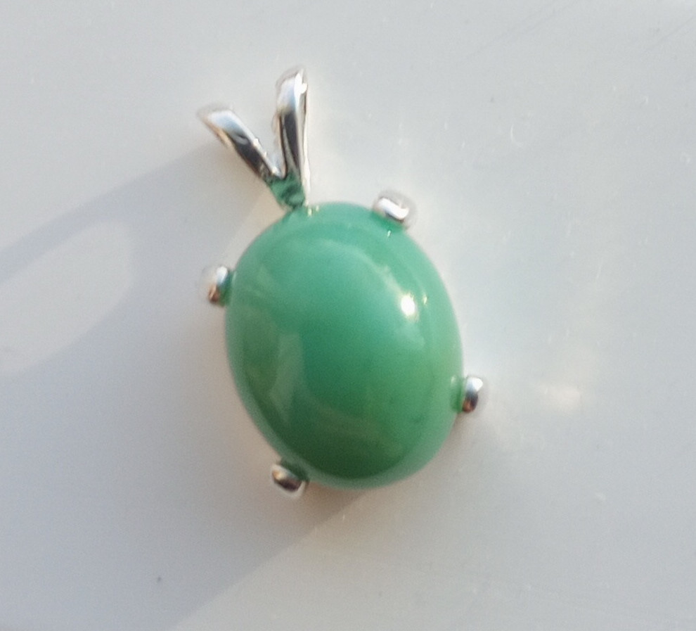 Gem Silica Chrysocolla Pendant Sterling Silver video