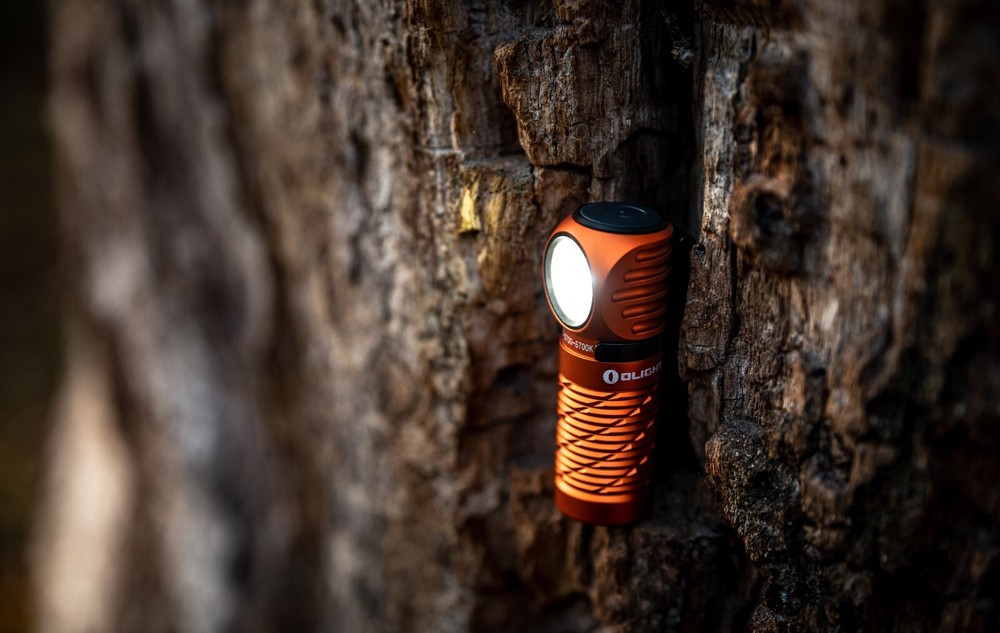 Olight Perun 2 Mini Orange Rechargeable Headlamp, 1100 Lumens, Cool White