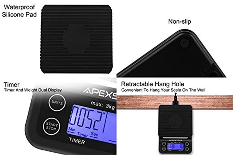Espresso Scale with Timer,Pour Over Coffee Scale Timer,Espresso Scale