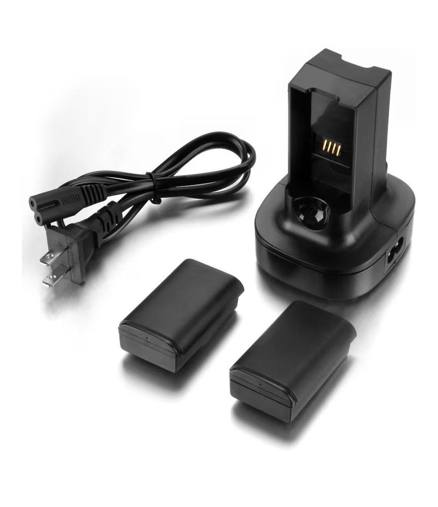 Xbox 360 Controller 2-Pack Rechargeable Battery & Dual Charging Dock