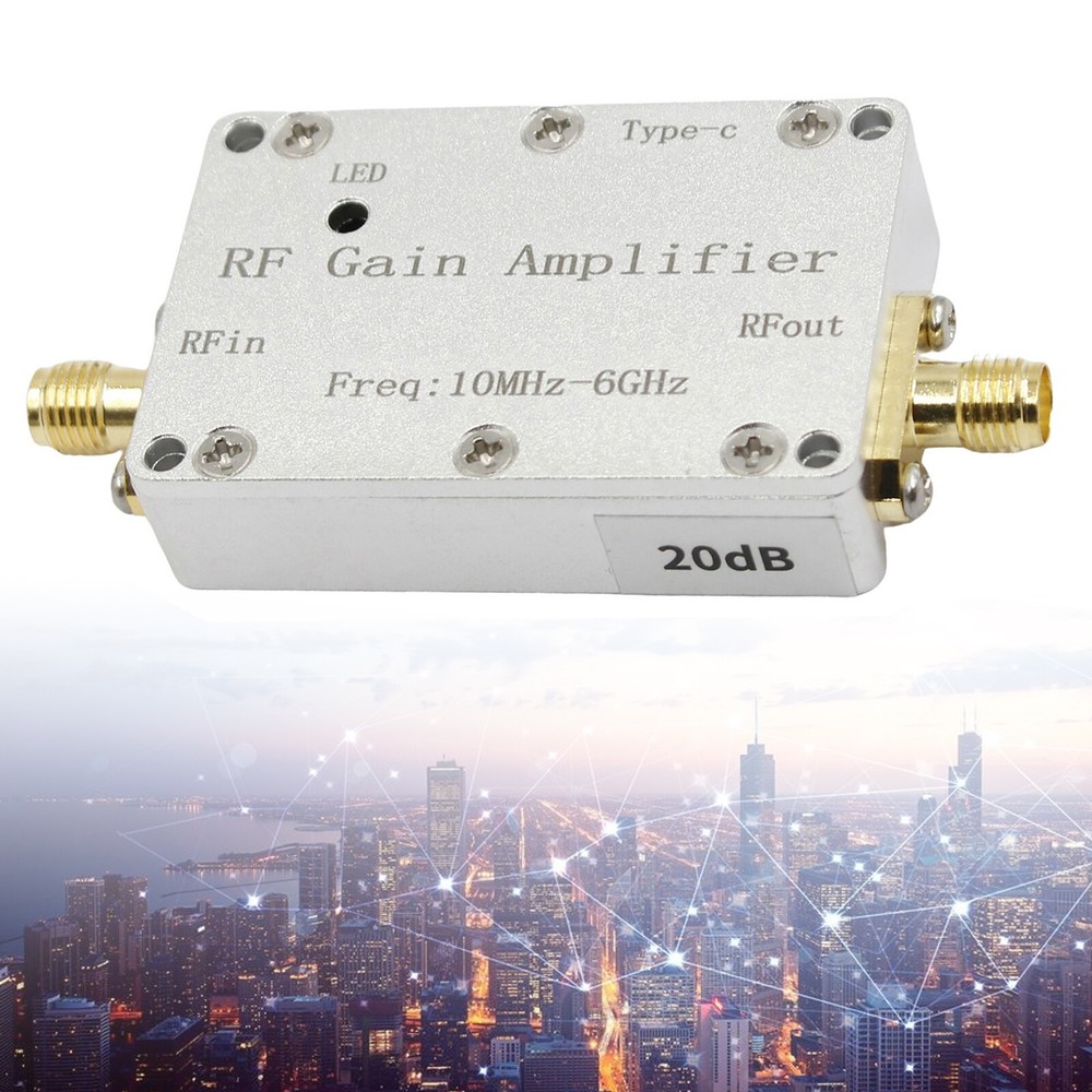 10M-6GHz RFAmplifier 20dB High Gain Driver Receiving Amplifier Receiver System B