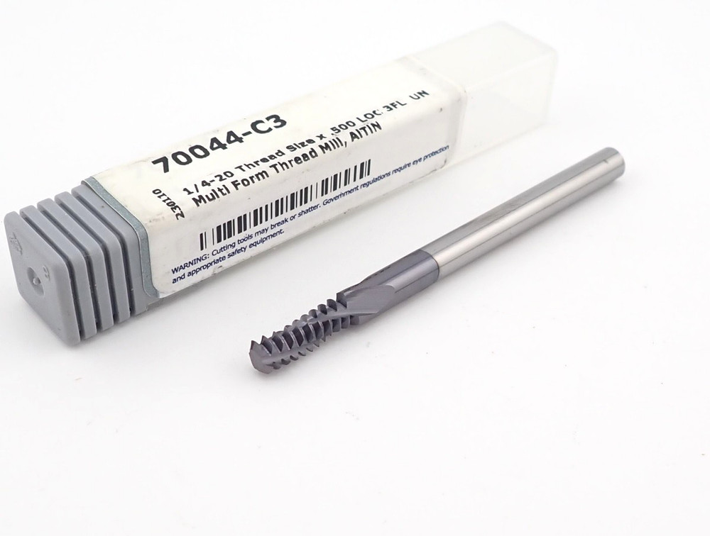 Harvey 1/4-20 Carbide Thread Mill Cutter Multi-Form 70044-C3