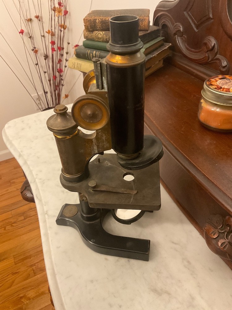 VINTAGE EARLY 1900'S SPENCER BRASS MICROSCOPE