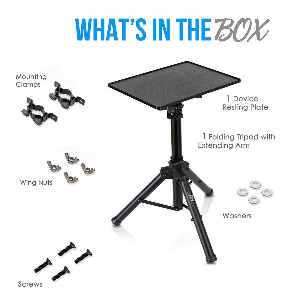 PYLE-PRO Universal Projector Stand -Height & Angle Adjustable Tripod Stand-Ho...