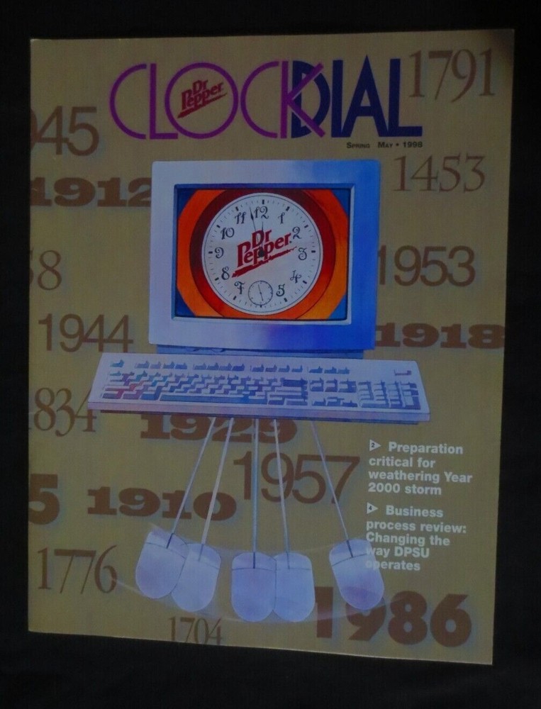 DR PEPPER CLOCK DIAL  SPRING  MAY  1998 MAGAZINE
