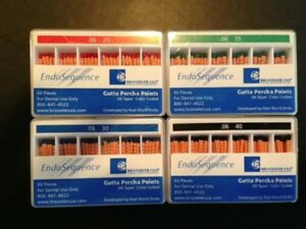 Brasseler Endosequence gutta percha points different variations (pack of 60)